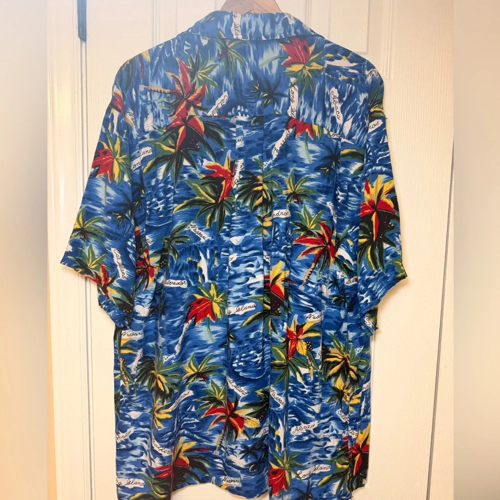 Vintage 90s M.E. Sport Tropical Shirt Men’s L Rayon Bahamas Resort Wear Coconut - Picture 10 of 16